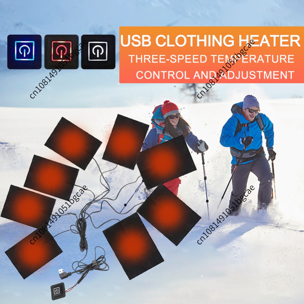 Outdoor Camping Heater - وسادات تدفئة كهربائية USB بثلاثة مستويات،