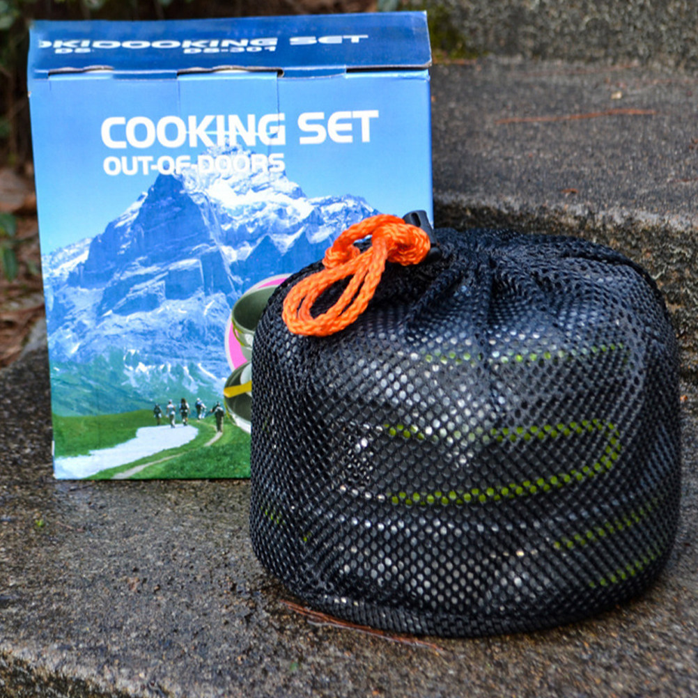 Outdoor Camping Kitchen Set - مجموعة أدوات طهي محمولة للتخييم، أواني