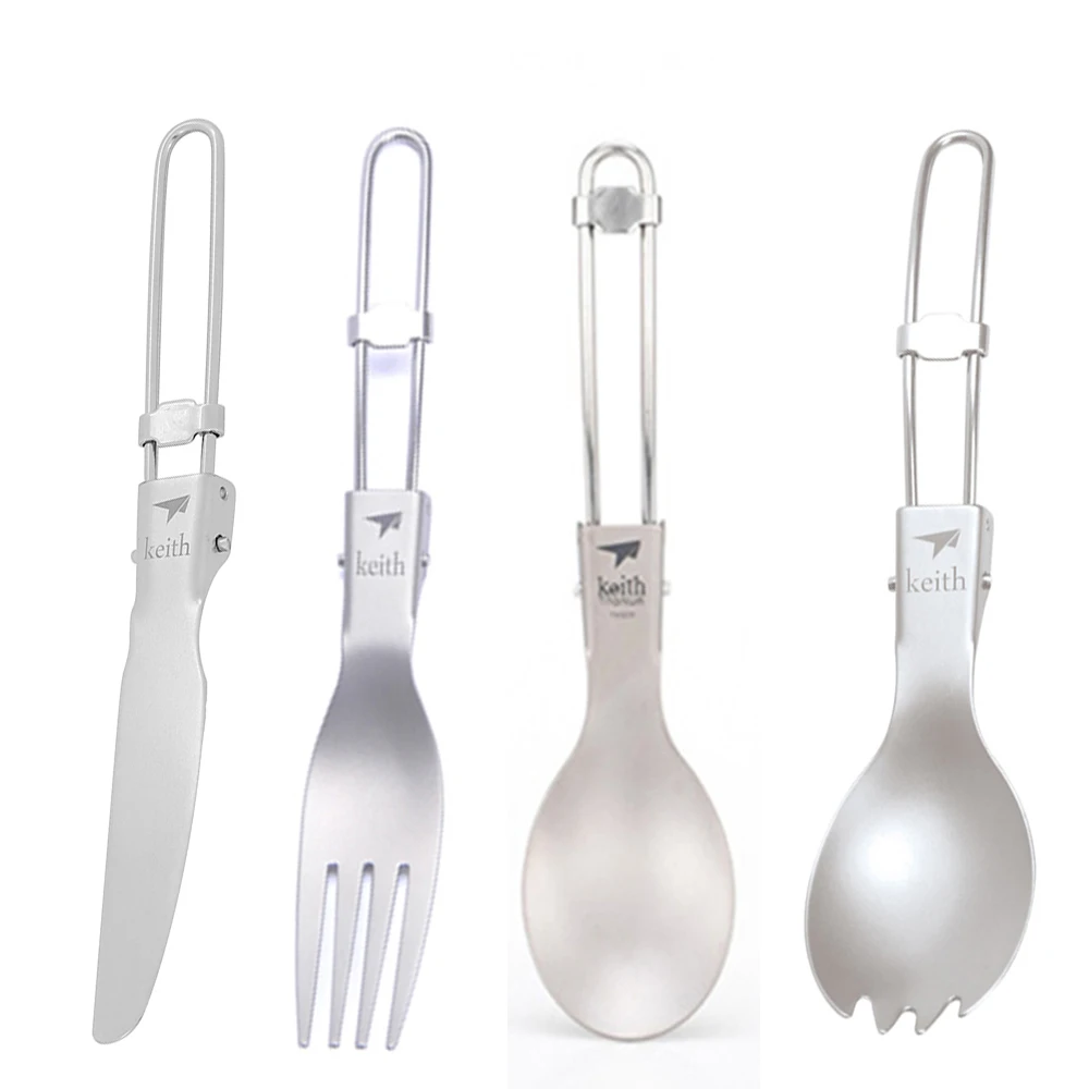 Outdoor Camping Kitchen Set - كيث في الهواء الطلق التيتانيوم ملعقة