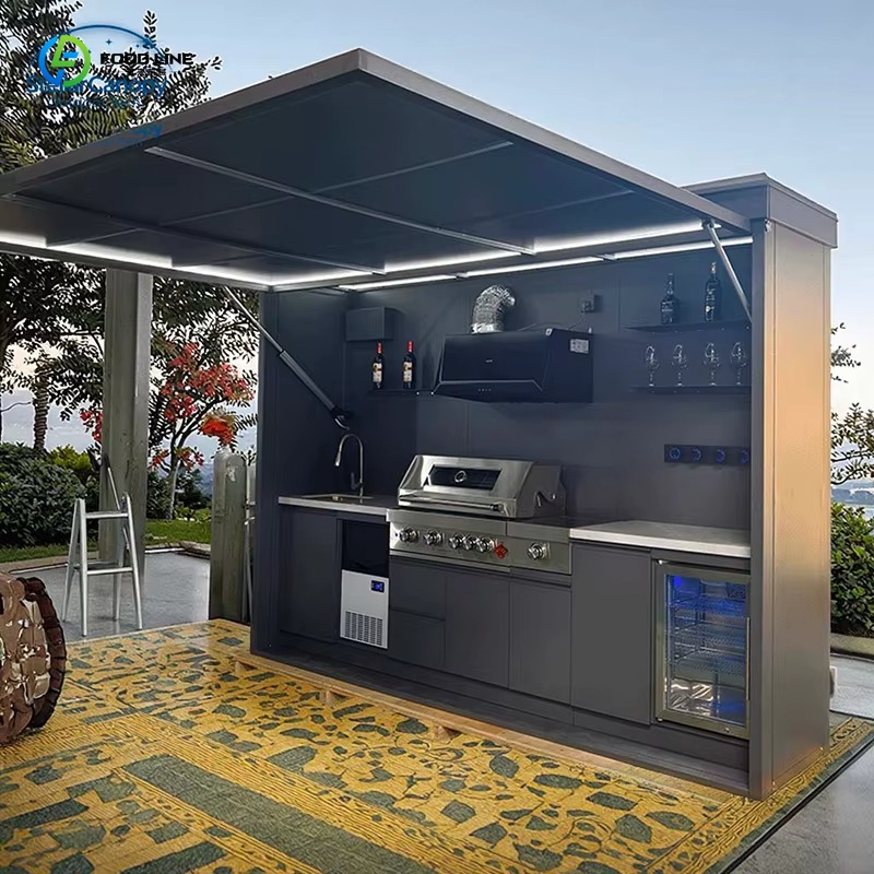 Outdoor Camping Kitchen Set - مجموعة مطبخ خارجي مخصصة للتخييم، خزانة
