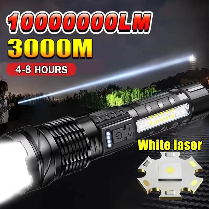 Battery Outdoor Camping - مصباح يدوي LED قوي مع شاشة