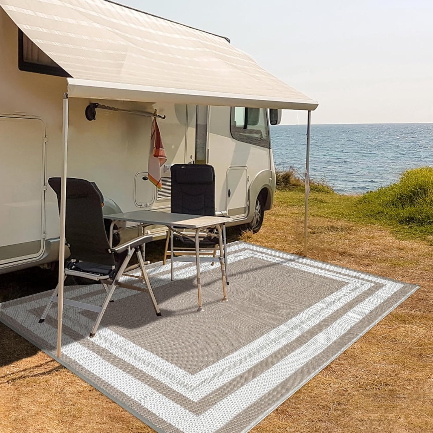 سجادة خارجية مقاس 9x12 - حصيرة - مراجعة Outdoor Camping Rugs 9X12 وسعره