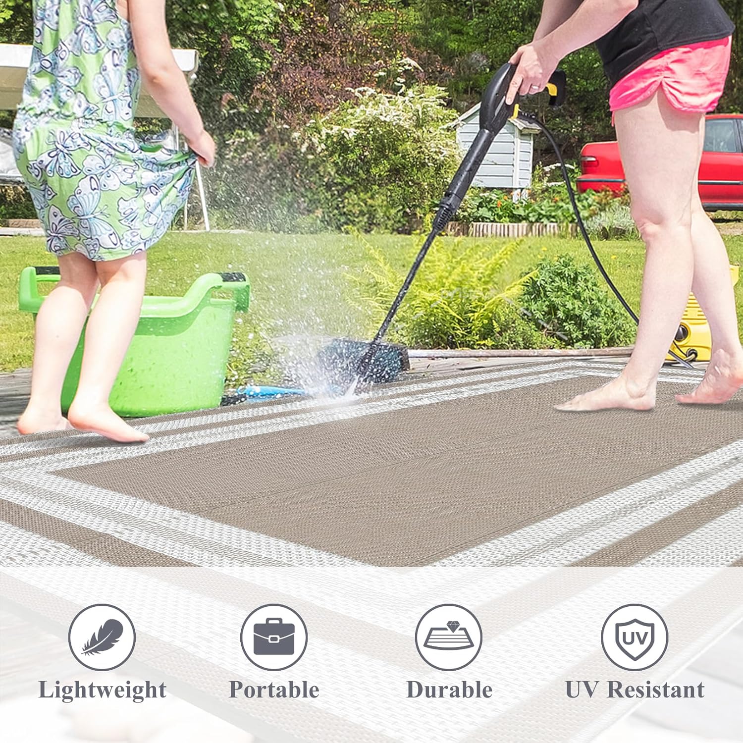 سجادة خارجية مقاس 9x12 - حصيرة - مراجعة Outdoor Camping Rugs 9X12 وسعره