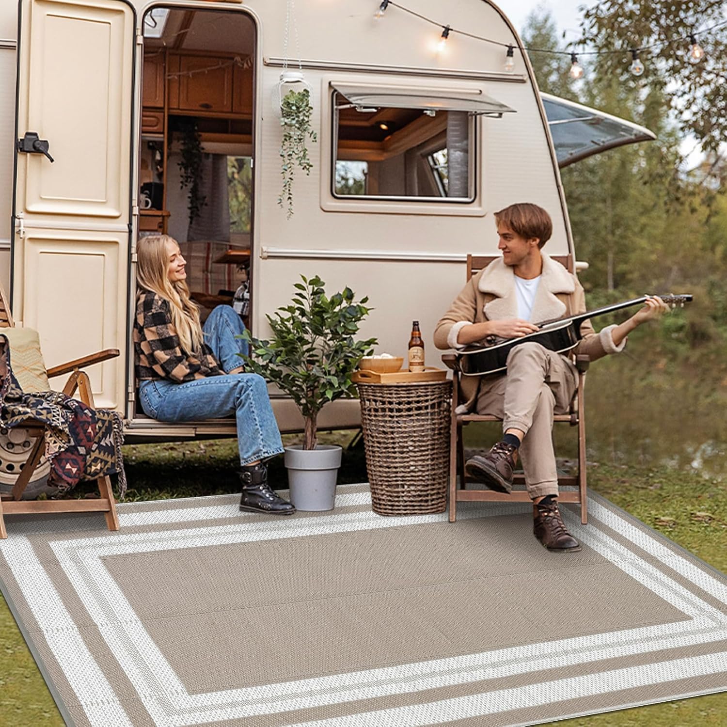 سجادة خارجية مقاس 9x12 - حصيرة - مراجعة Outdoor Camping Rugs 9X12 وسعره