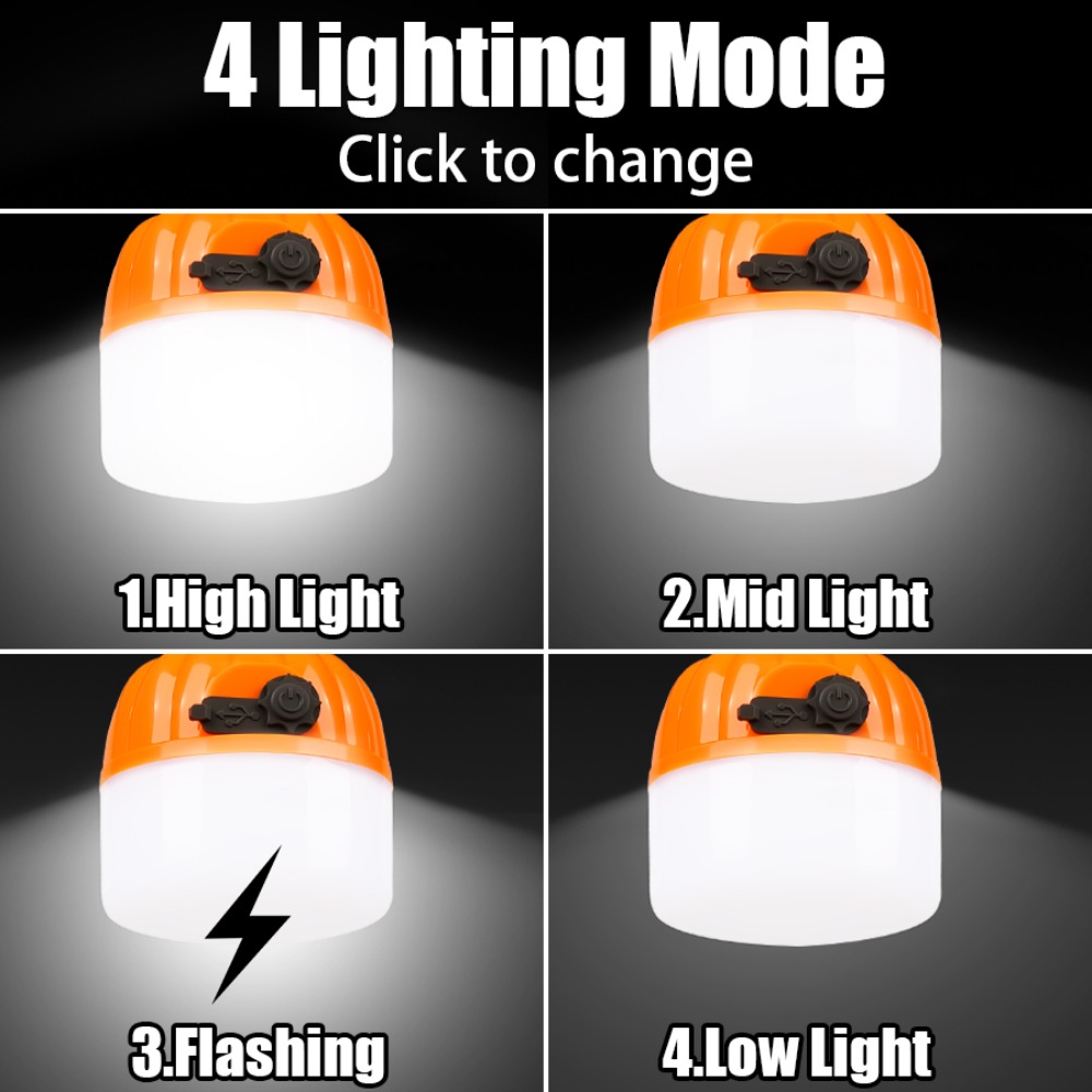 مصباح تخييم محمول صغير مع 4 أو - مراجعة Battery Outdoor Camping وسعره