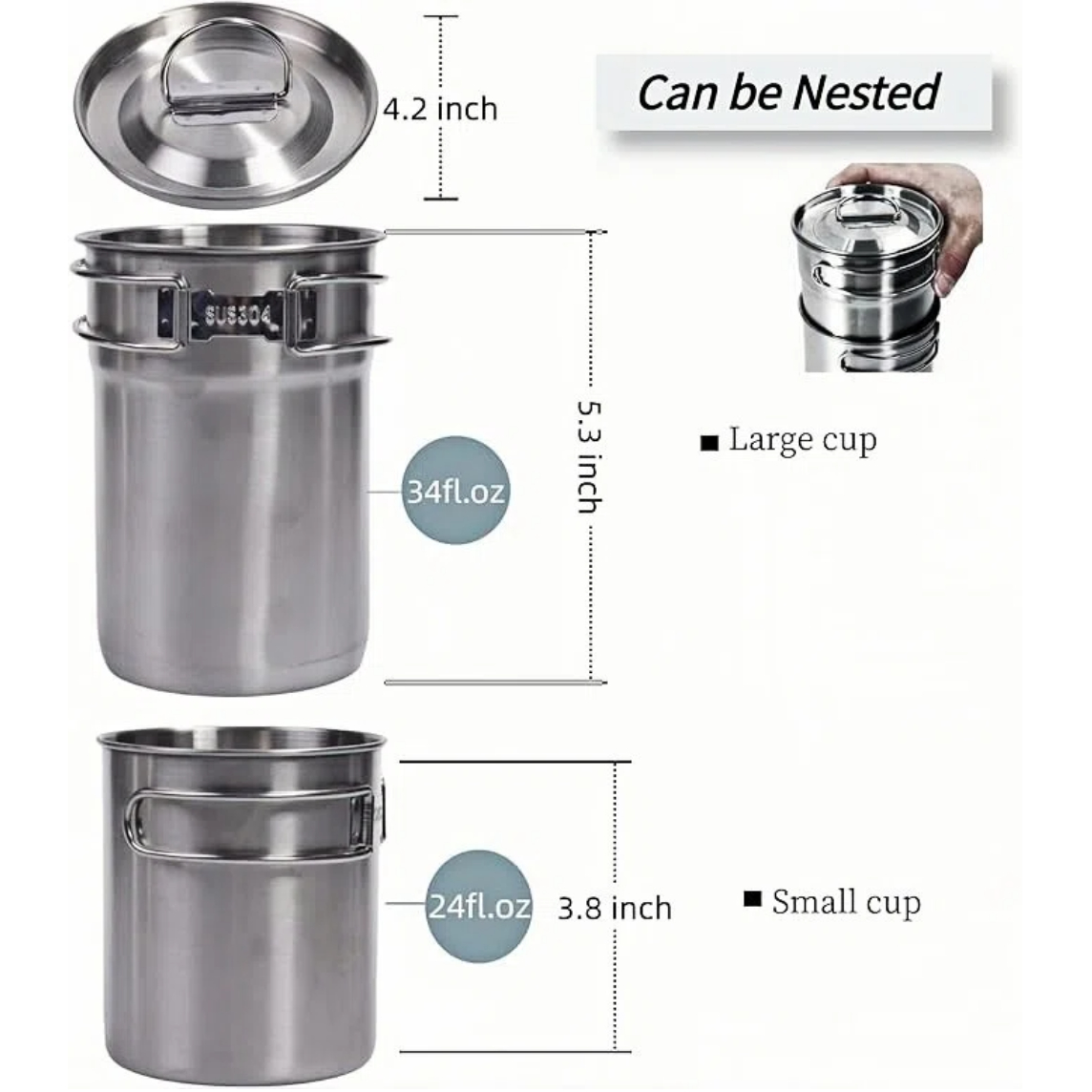 أكواب قابلة للطي للتخييم، أوان - مراجعة Outdoor Camping Kitchen Set وسعره