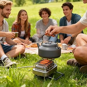 سخان وموقد تخييم محمول 2 في 1، - مراجعة Outdoor Camping Heater وسعره