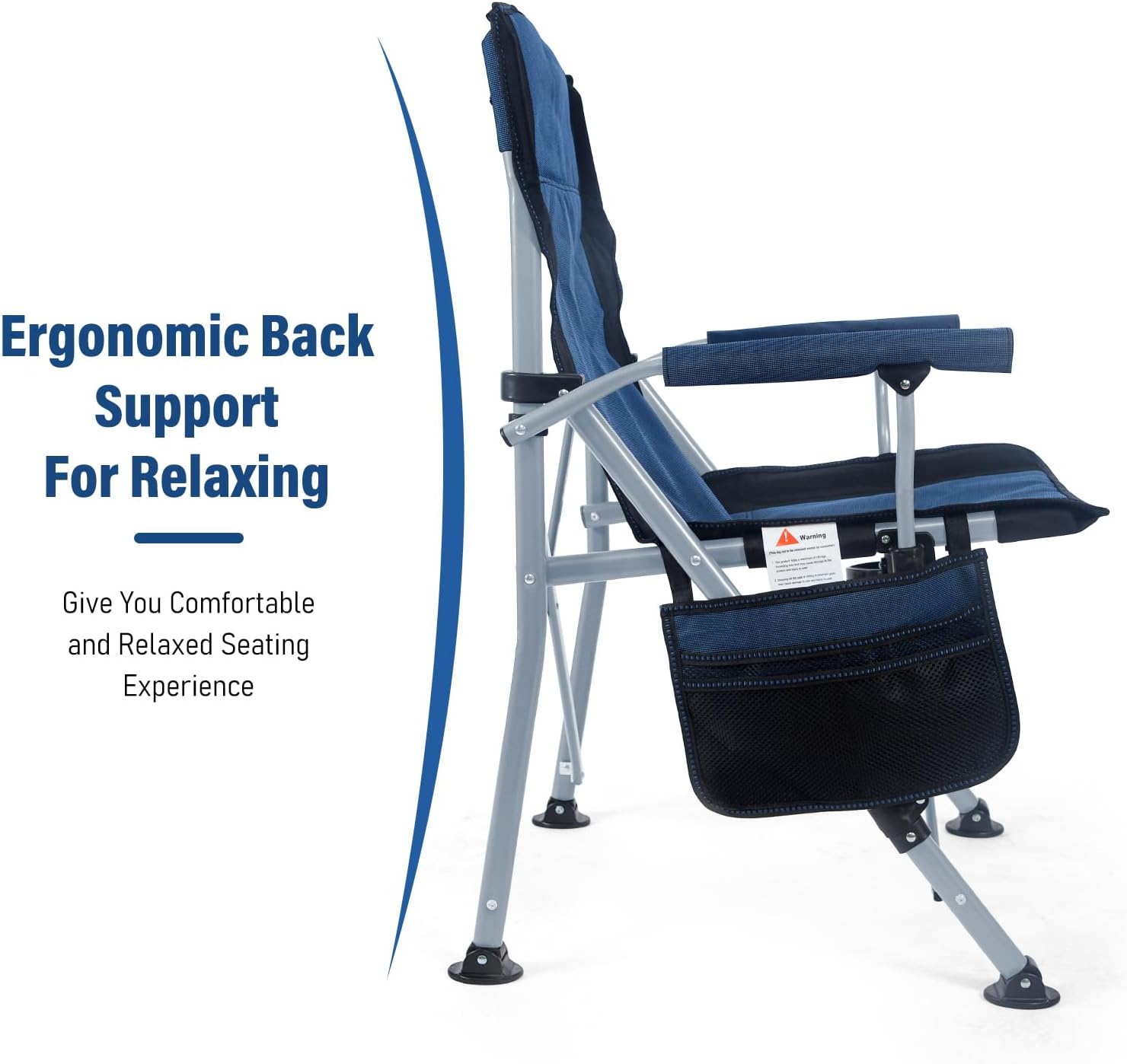كرسي تخييم محمول قابل للطي للا - مراجعة Outdoor Camping Recliner Chairs وسعره