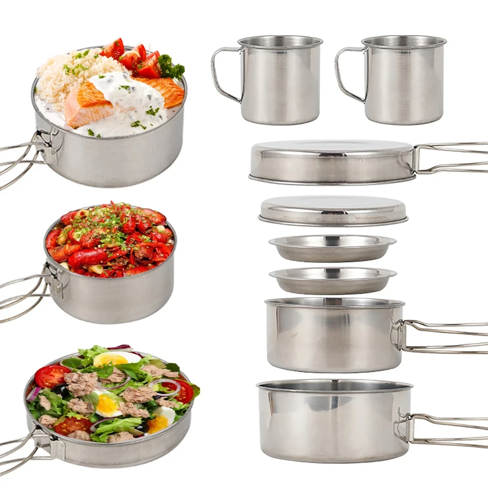 8 قطعة/المجموعة التخييم تجهيزا - مراجعة Outdoor Camping Kitchen Set وسعره