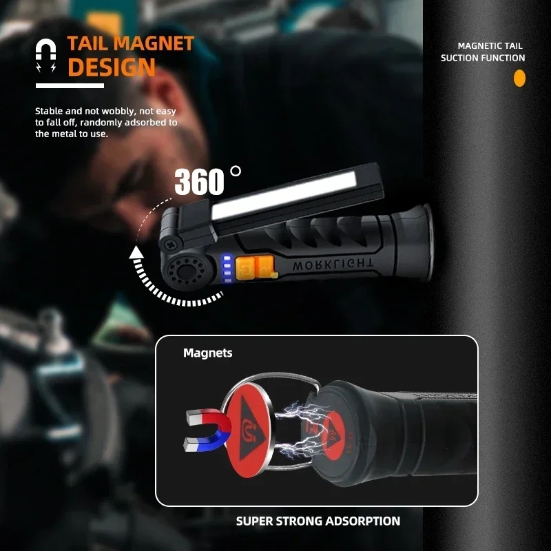 المحمولة COB مصباح ليد جيب USB - مراجعة Battery Outdoor Camping وسعره