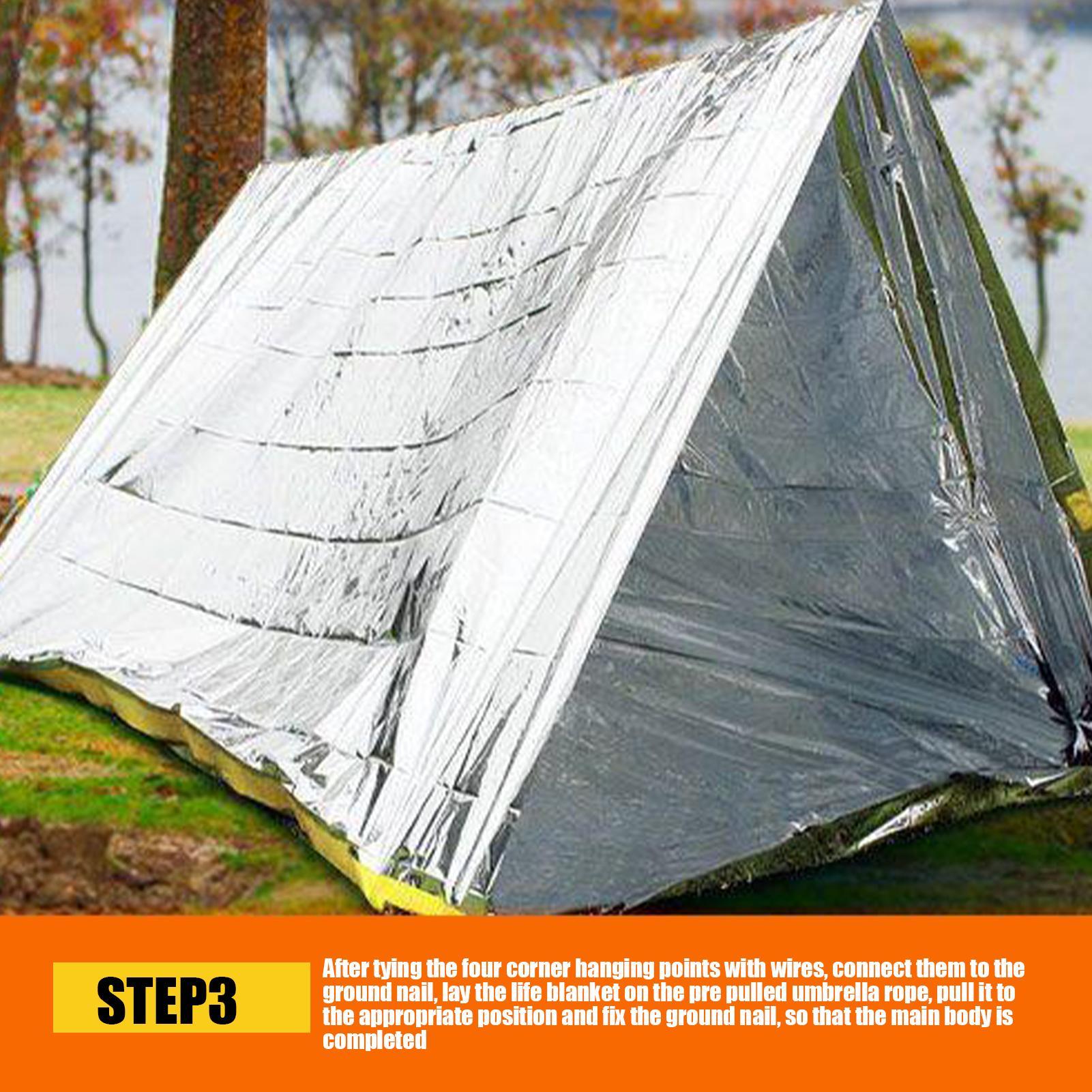 بطانية طوارئ مقاومة للرياح ومض - مراجعة First Aid Kit Camping وسعره