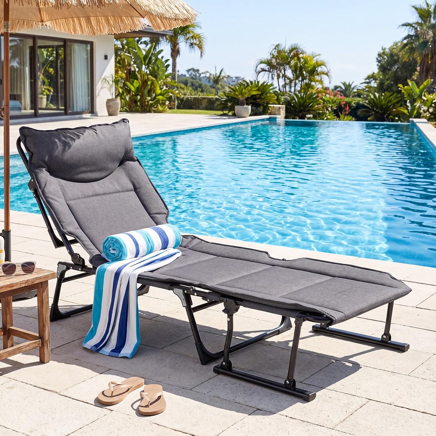مجموعة كراسي استرخاء قابلة للط - مراجعة Outdoor Camping Recliner Chairs وسعره