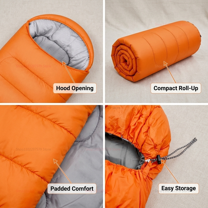 حقيبة نوم خفيفة الوزن للتخييم  - مراجعة Outdoor Camping Winter وسعره