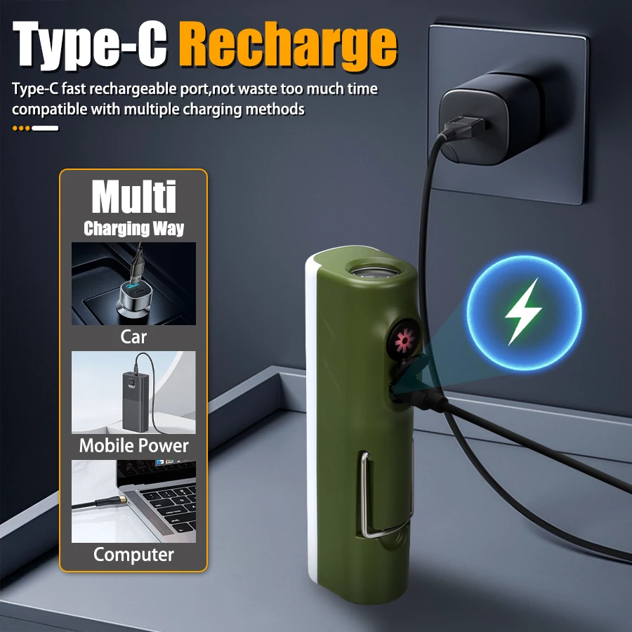 مصباح يدوي محمول قابل لإعادة ا - مراجعة Battery Outdoor Camping وسعره