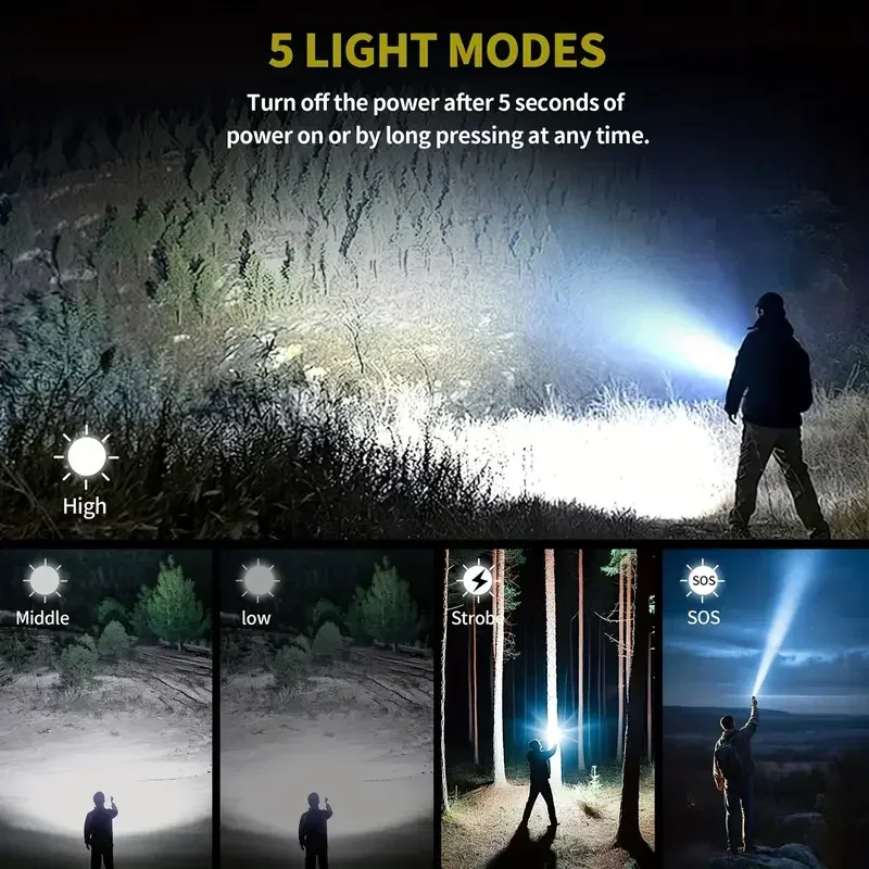 مصباح يدوي مع ولاعة وبنك طاقة  - مراجعة Battery Outdoor Camping وسعره