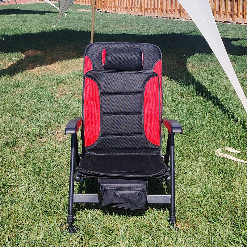 كرسي خارجي محمول قابل للطي بخم - مراجعة Outdoor Camping Recliner Chairs وسعره