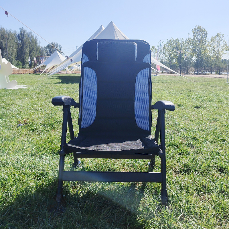 كرسي خارجي محمول قابل للطي بخم - مراجعة Outdoor Camping Recliner Chairs وسعره