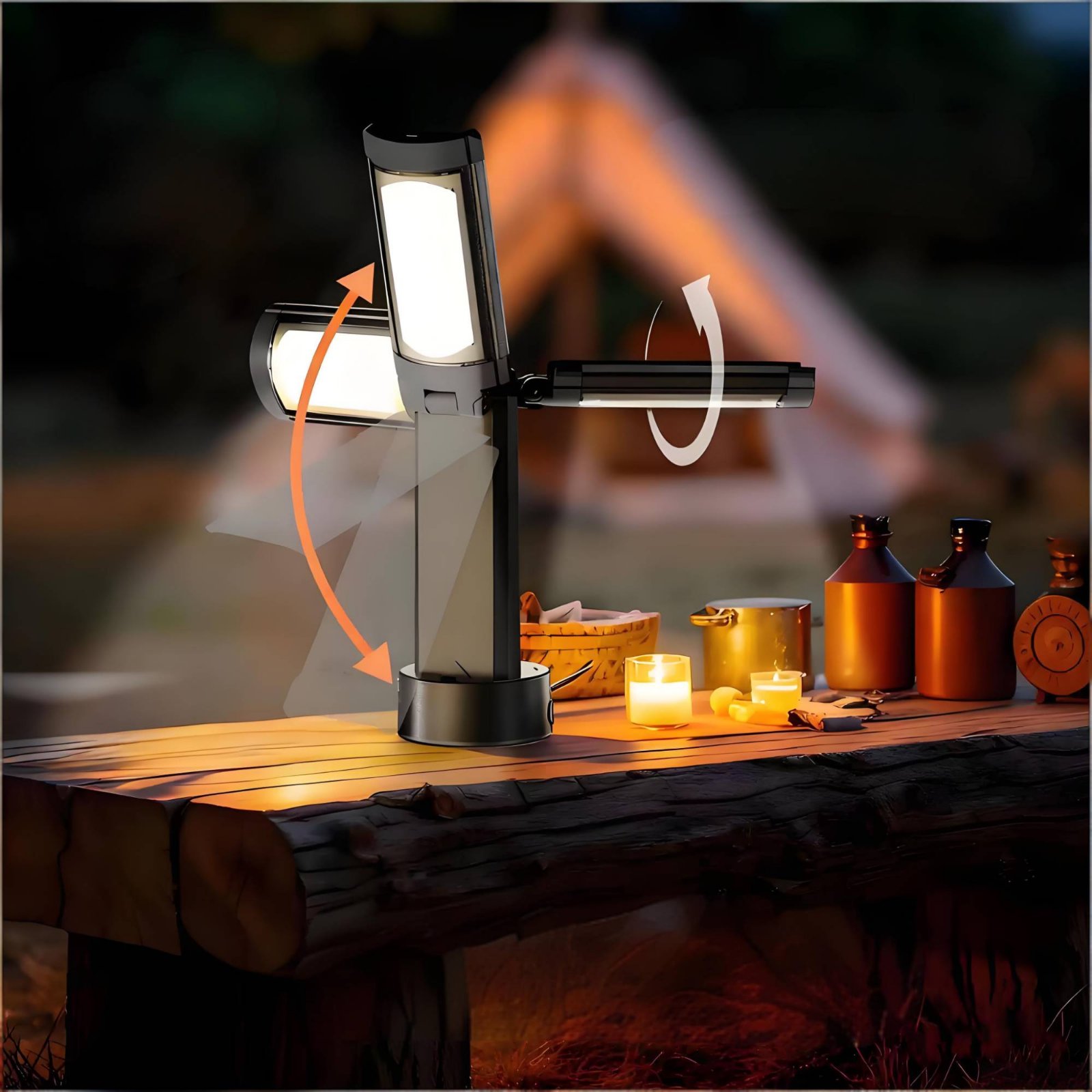 مصباح خيمة تلسكوبي قابل للتعدي - مراجعة Battery Outdoor Camping وسعره