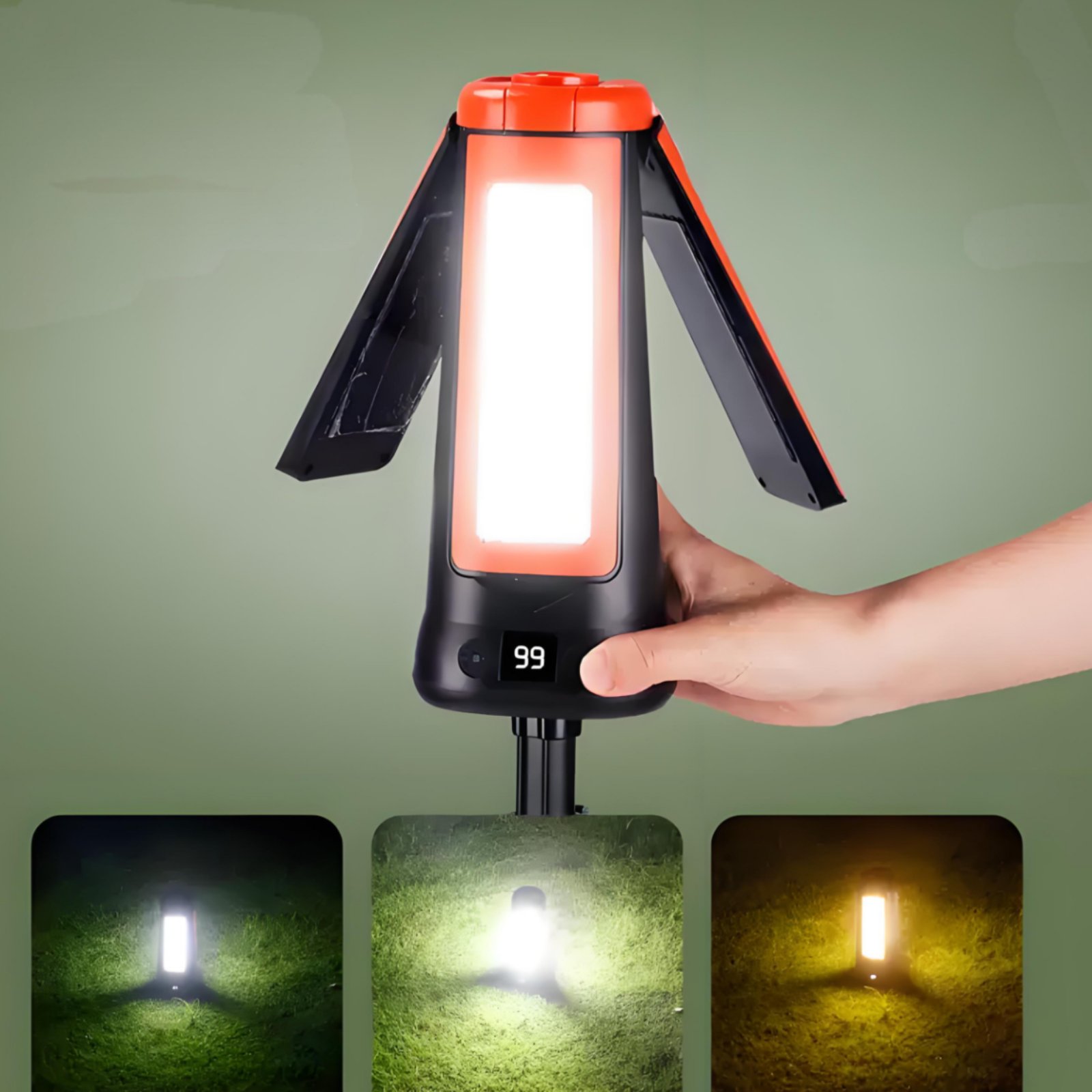 مصباح خيمة تلسكوبي قابل للتعدي - مراجعة Battery Outdoor Camping وسعره