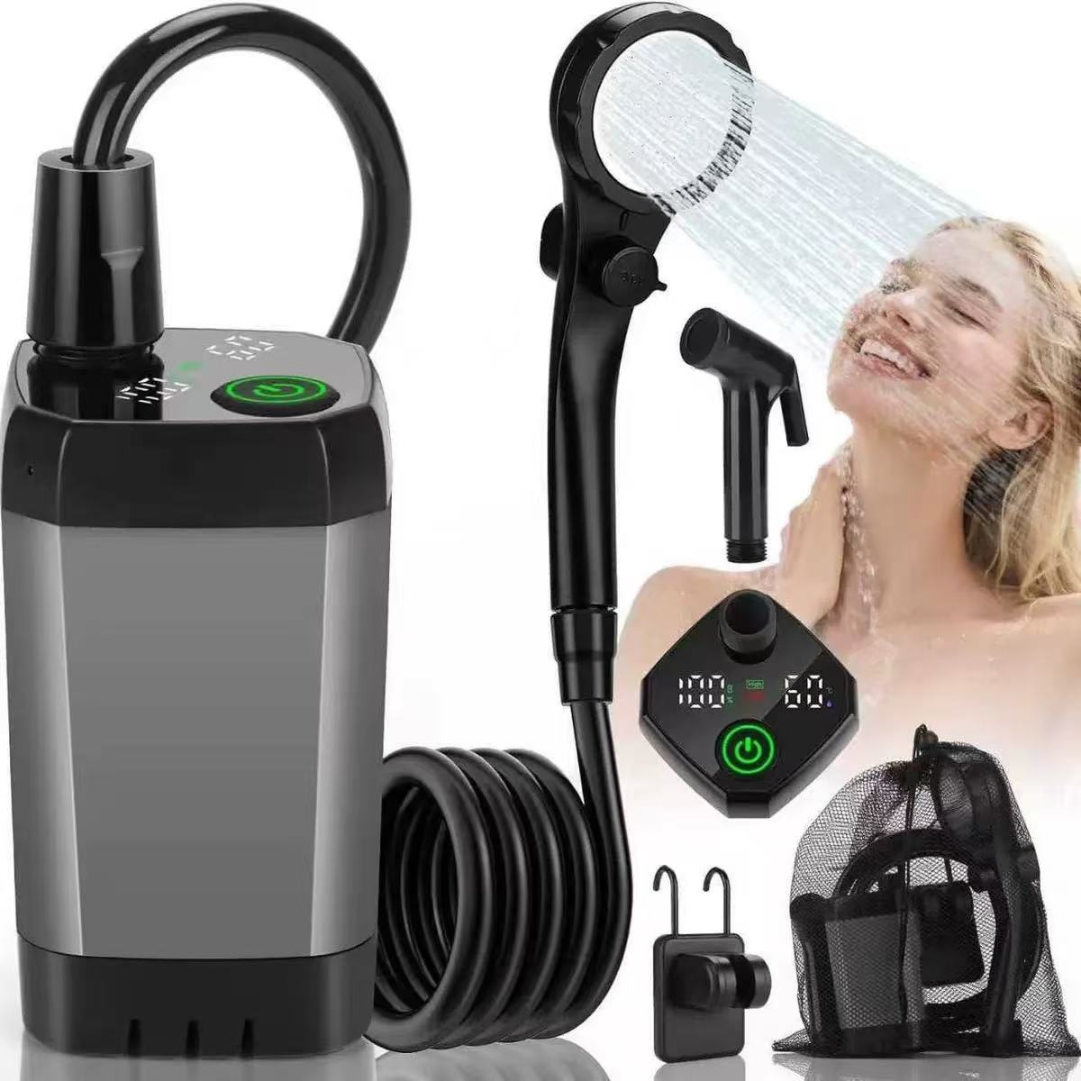 مضخة استحمام للتخييم، طقم استح - مراجعة Outdoor Camping Heater وسعره