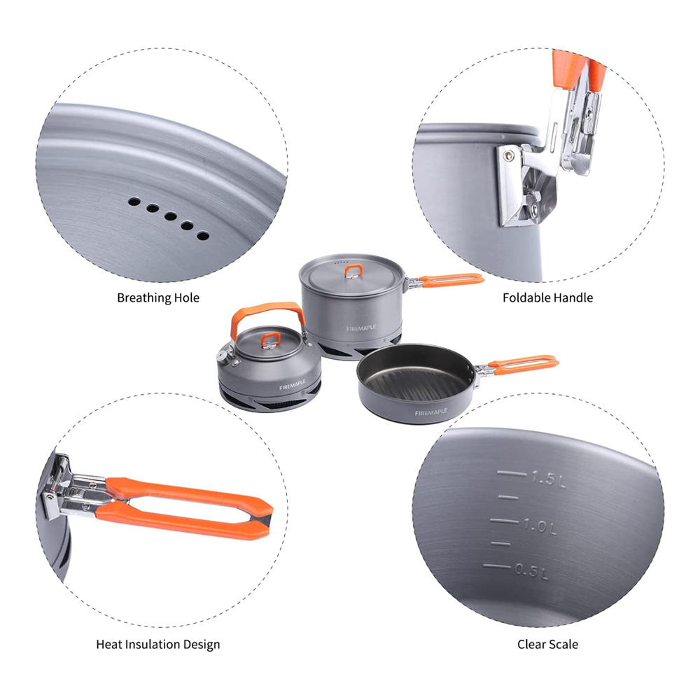 النار القيقب التخييم تجهيزات ا - مراجعة Outdoor Camping Kitchen Set وسعره